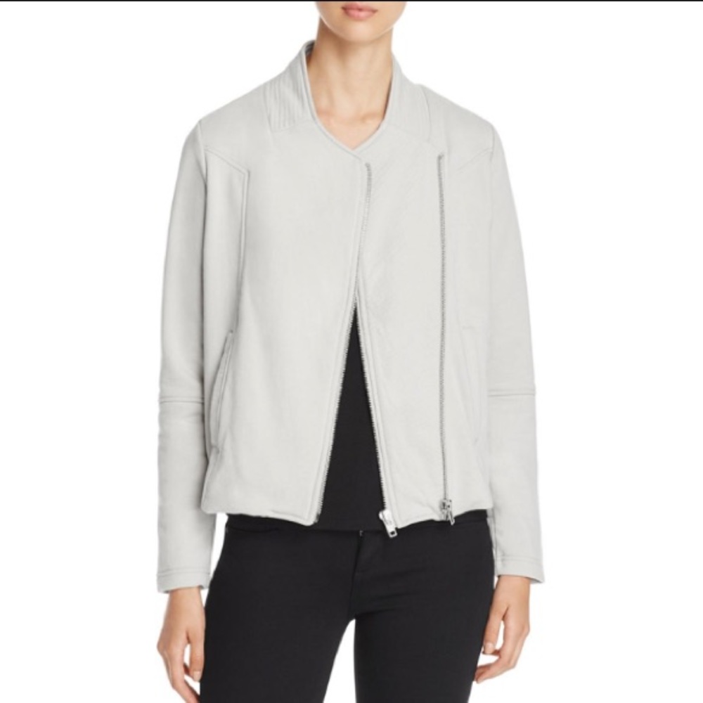 Alison Andrews Lani Ecru Zip Edgy Moto Jacket NWT